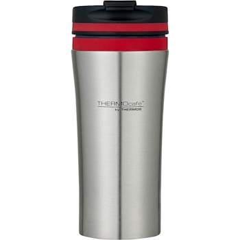 New THERMOS ThermoCafe Vacuum Insulated Travel Cup 200ml Coffee Cup Black  Red