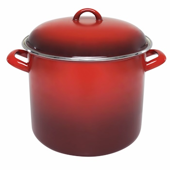 Chasseur Enamel Stock Pot Red 14Litre