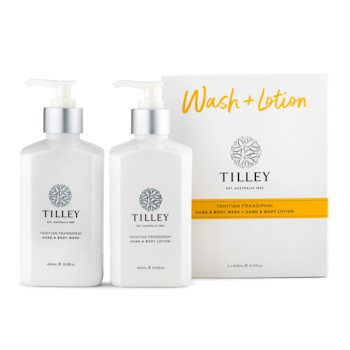 Tilley Tahitian Frangipani Body Wash & Lotion Twin Pack 2 X 400ml
