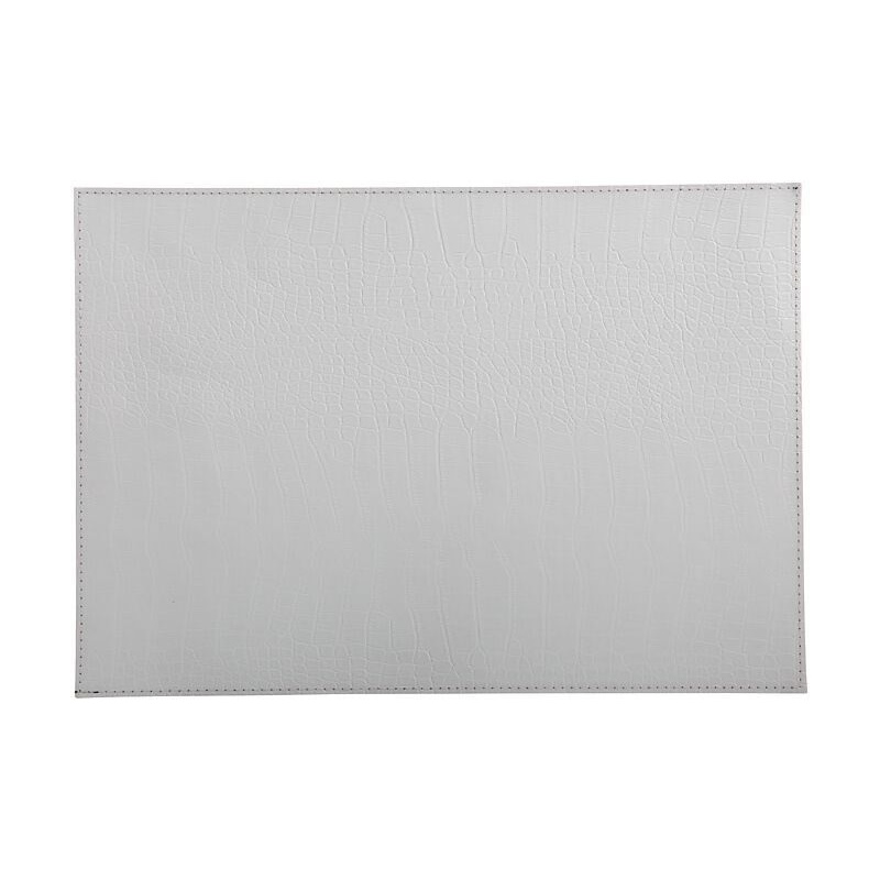 Maxwell & Williams Table Accents Leather Look Alligator Placemat 43x30cm White-2