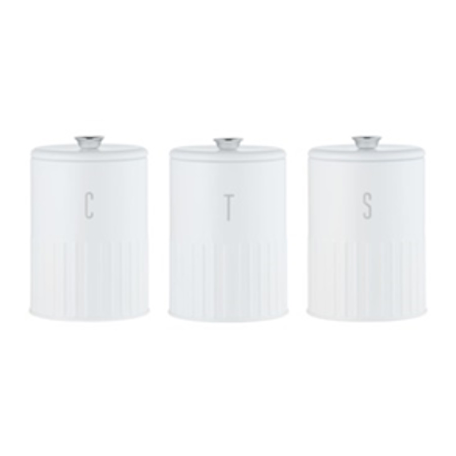 Maxwell & Williams  Astor Canister Set of 3 White Gift Boxed-1