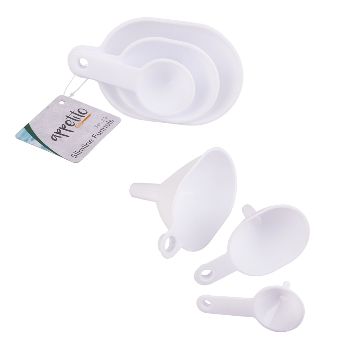Appetito Slimline Funnels Set 3 - White-1