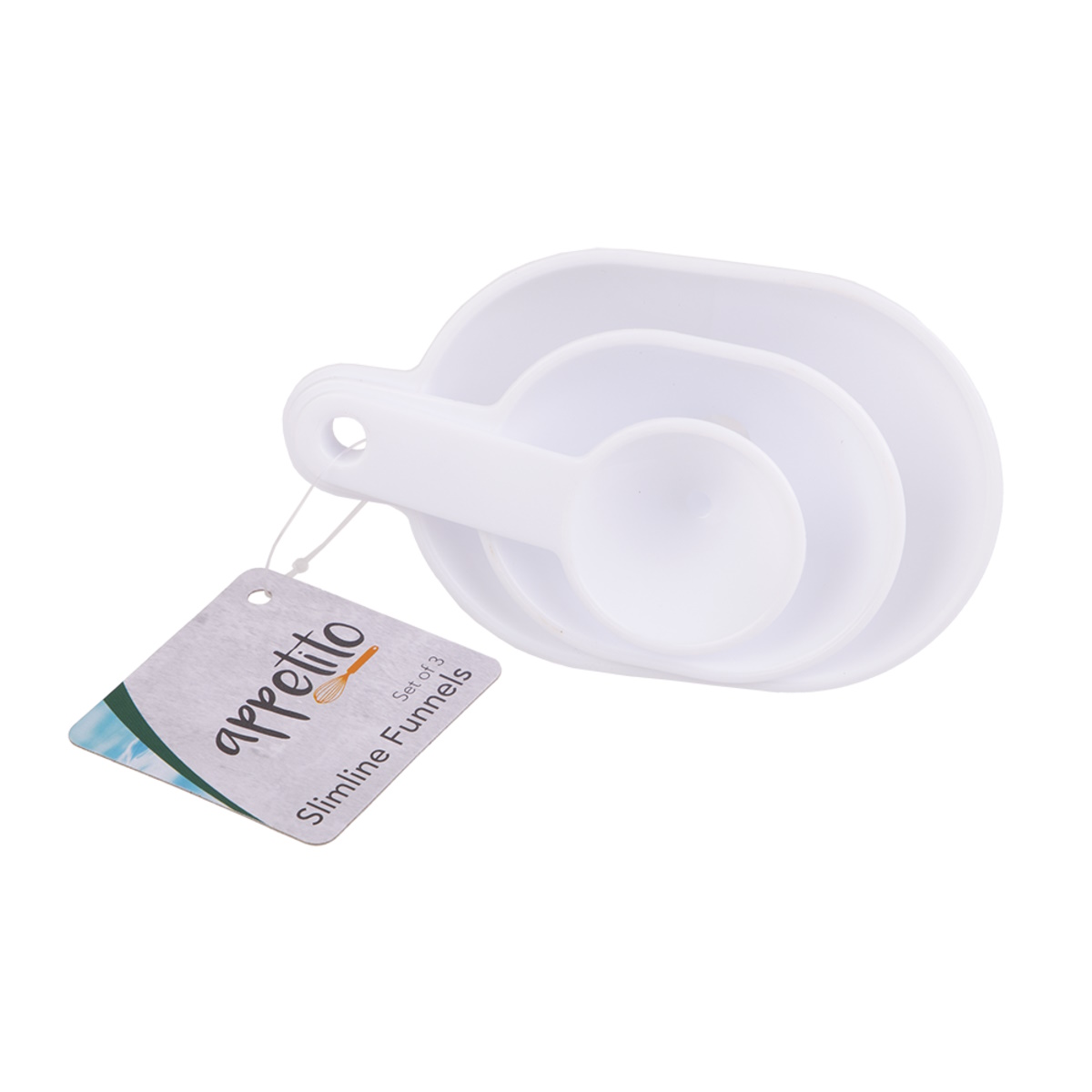 Appetito Slimline Funnels Set 3 - White-3
