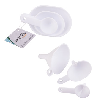 Appetito Slimline Funnels Set 3 - White