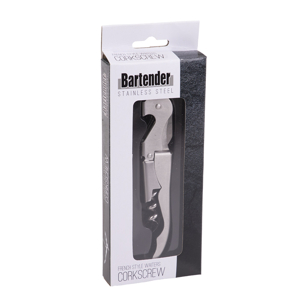 Bartender French Style Stainless Steel Waiters Corkscrew-3