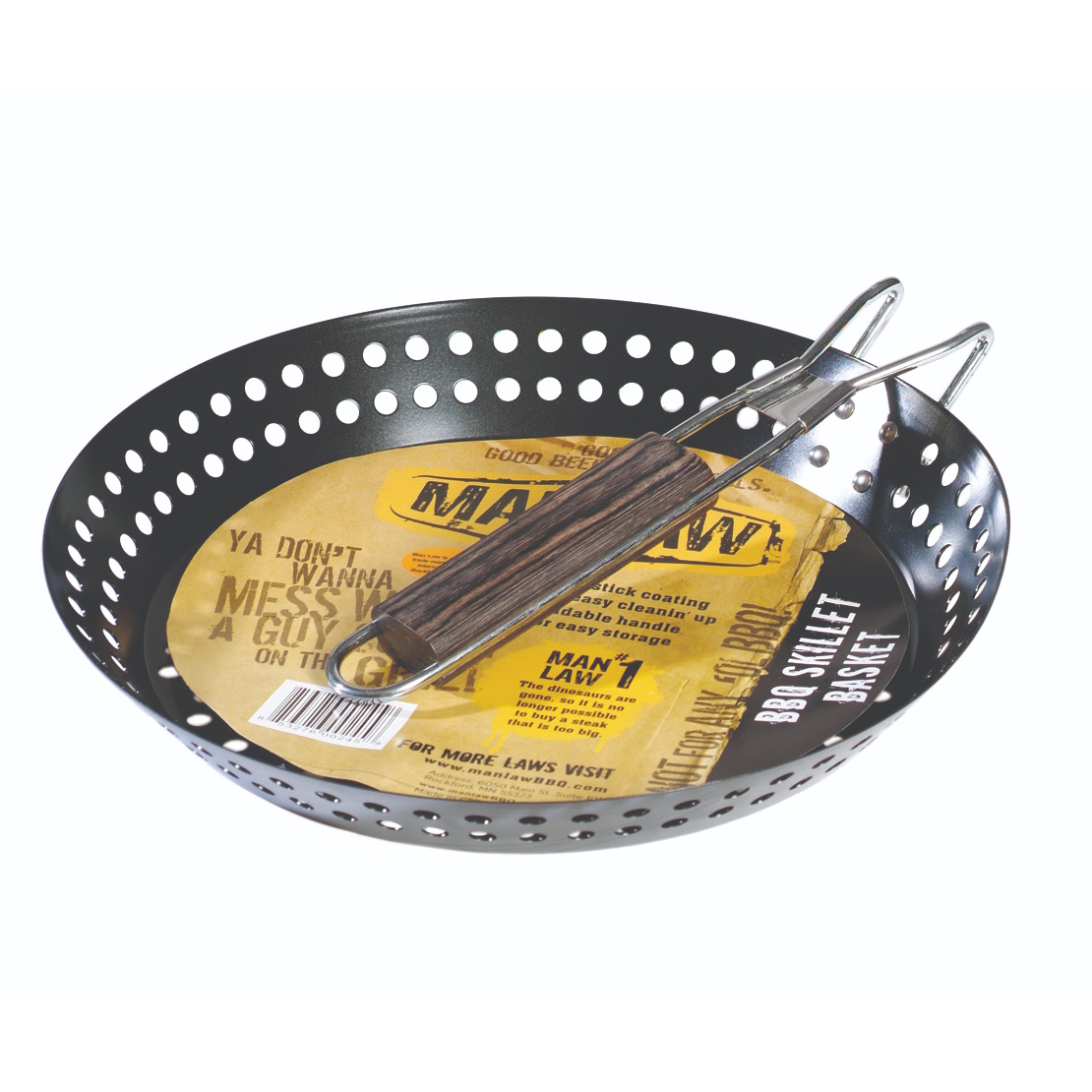 Man Law BBQ Non-Stick Skillet Basket-1