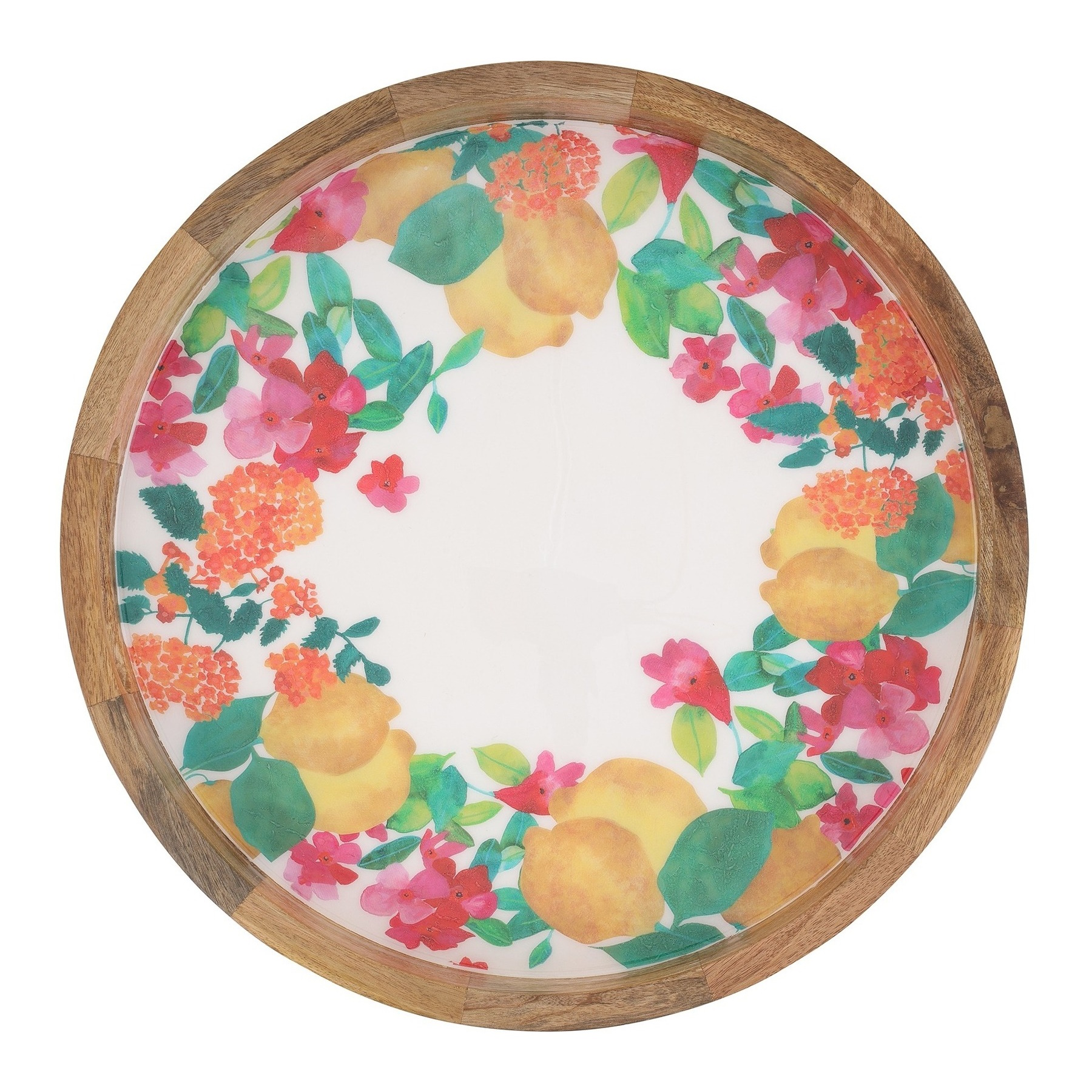 Maxwell & Williams Capri Round Serving Tray Wood Enamel 40x5cm-3