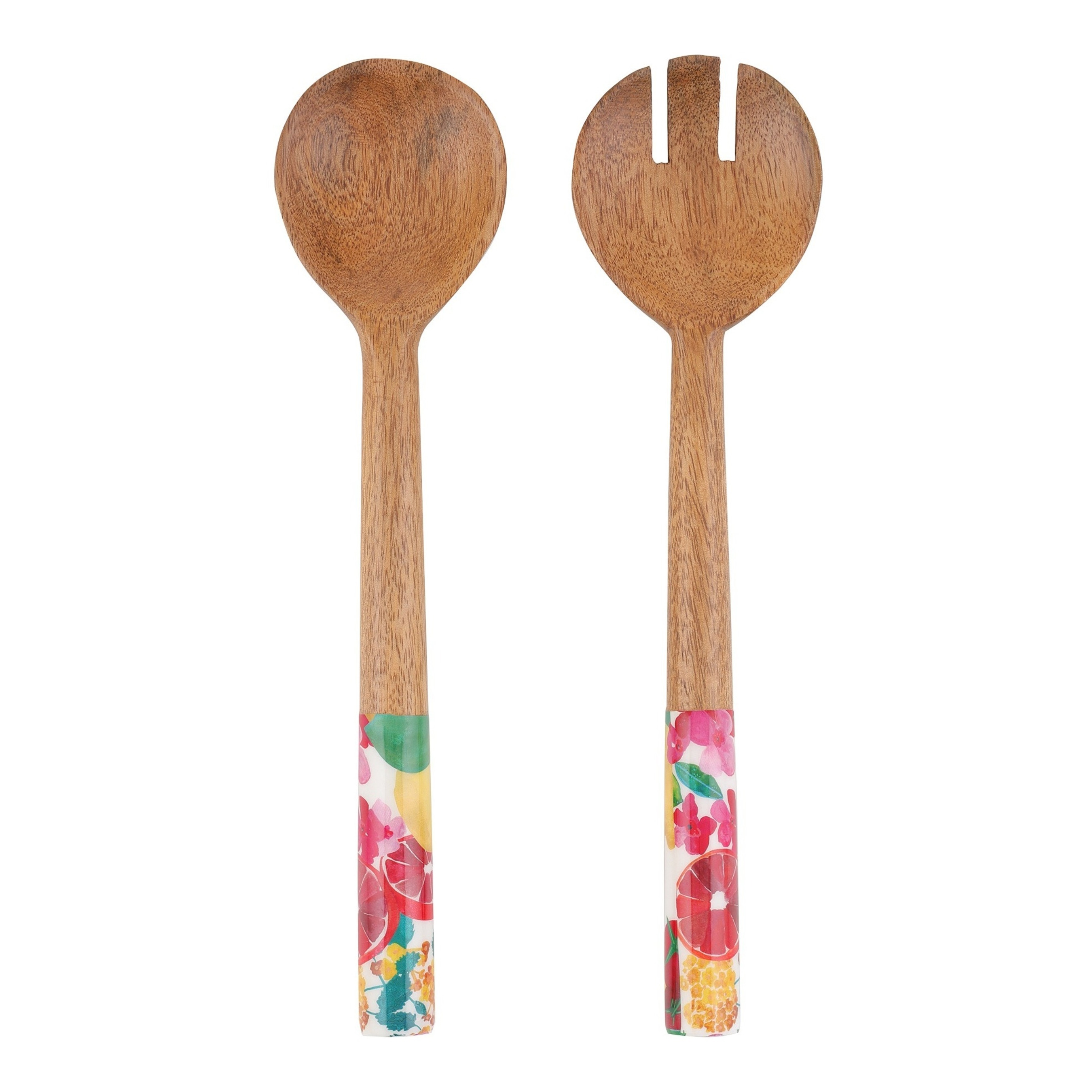 Maxwell & Williams Capri Salad Servers Wood Enamel Finish 30cm-1