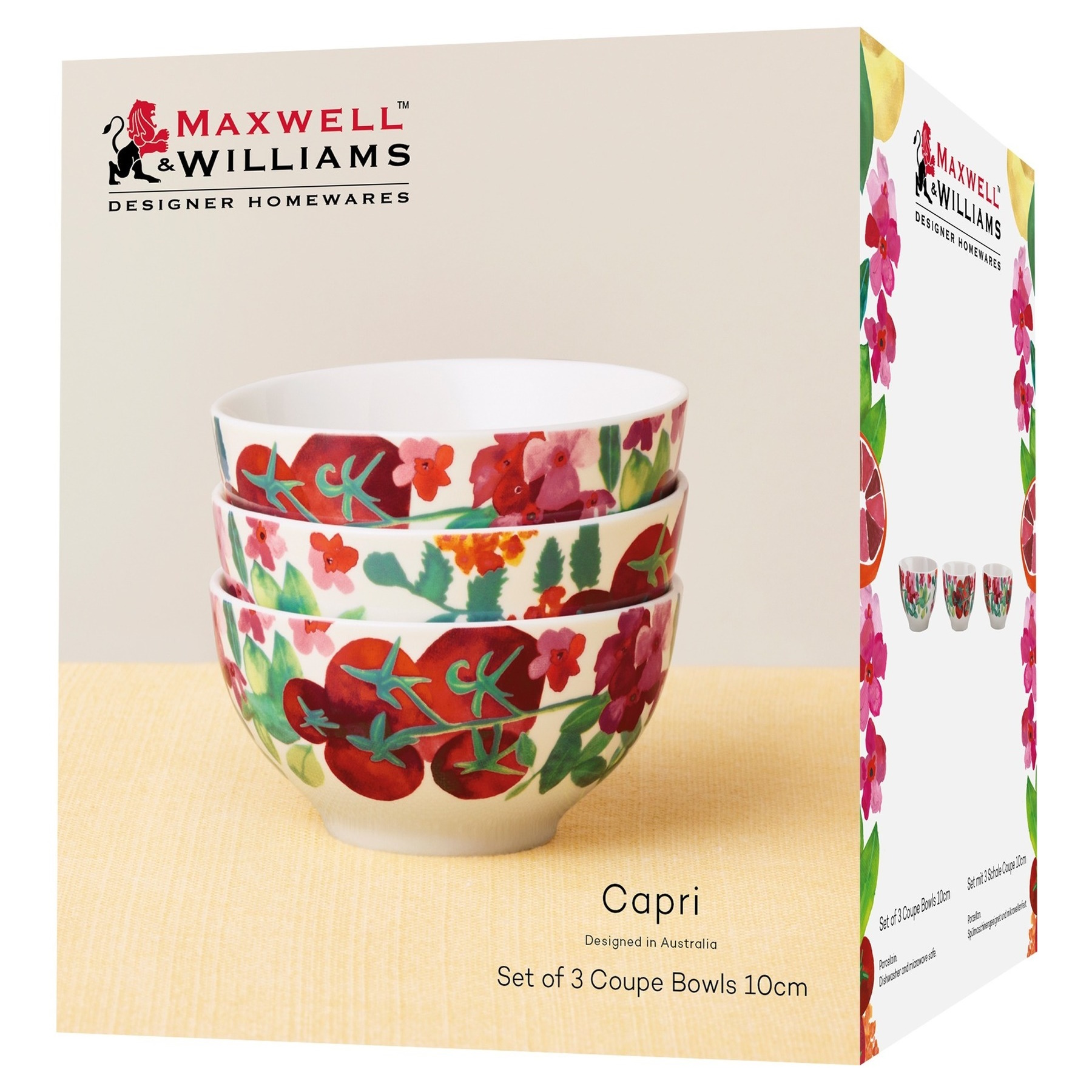 Maxwell & Williams Capri Coupe Bowl 10cm Set of 3 Gift Boxed-3