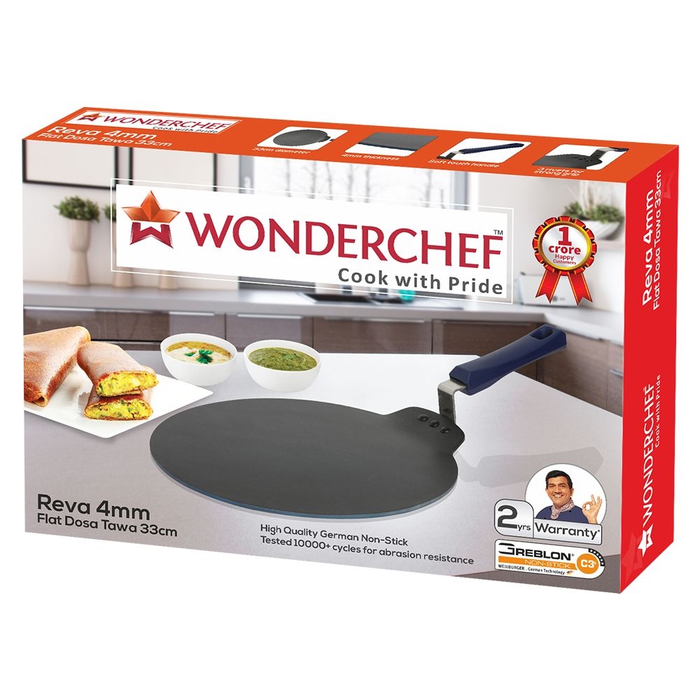 Wonderchef Reva 4mm Flat Dosa Tawa 33cm-4