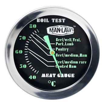 Man Law Meat Gauge with Glow in the Dark Dial