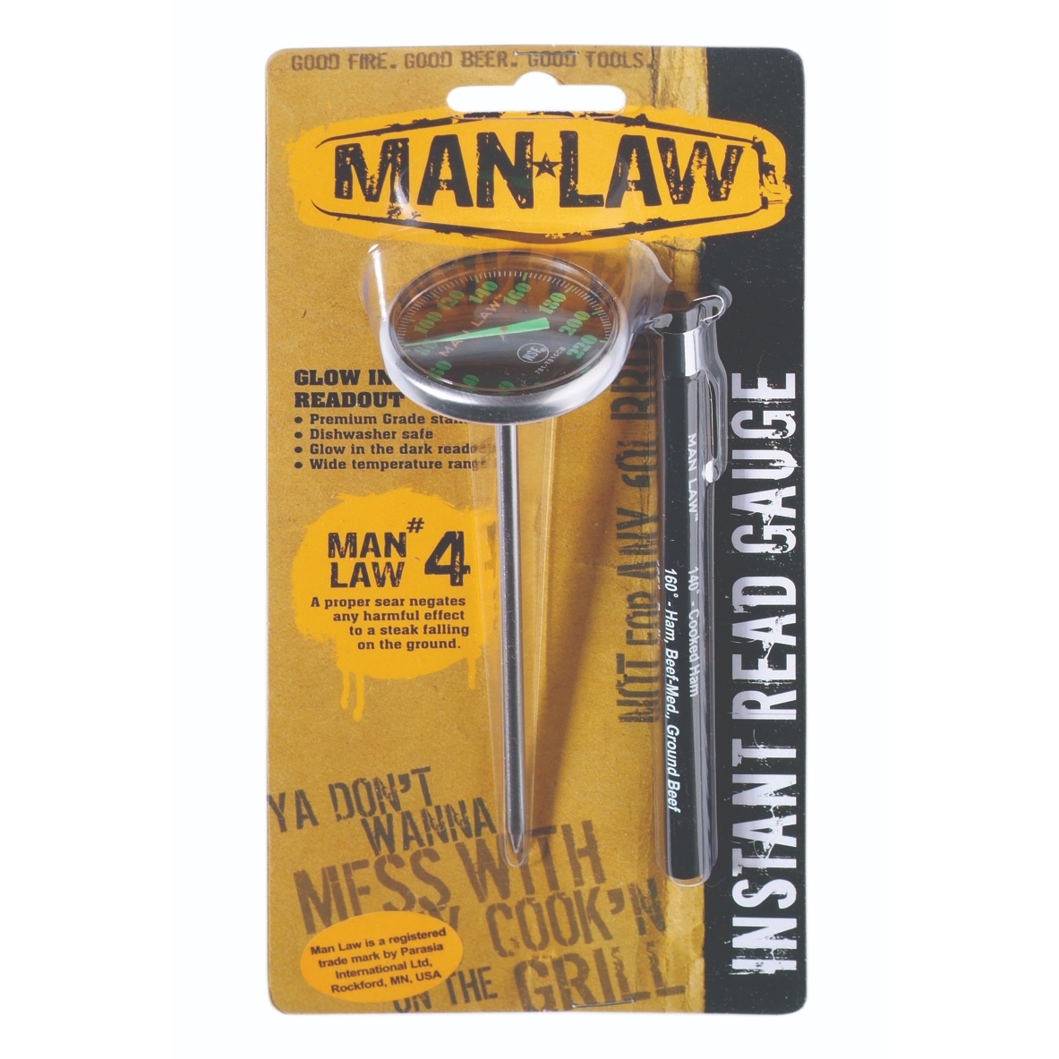 Man Law Instant Read Fahrenheit Gauge with glow in the Dark Dial-3