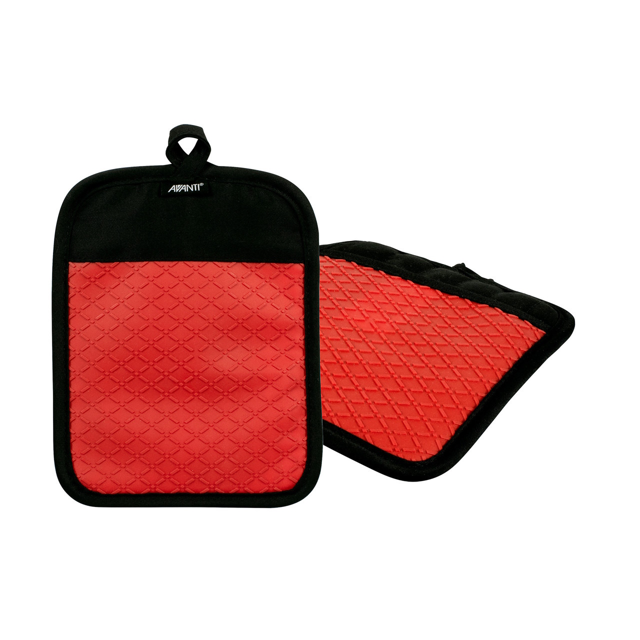 Silicone Pot Holder, Set of 2 - Red-3