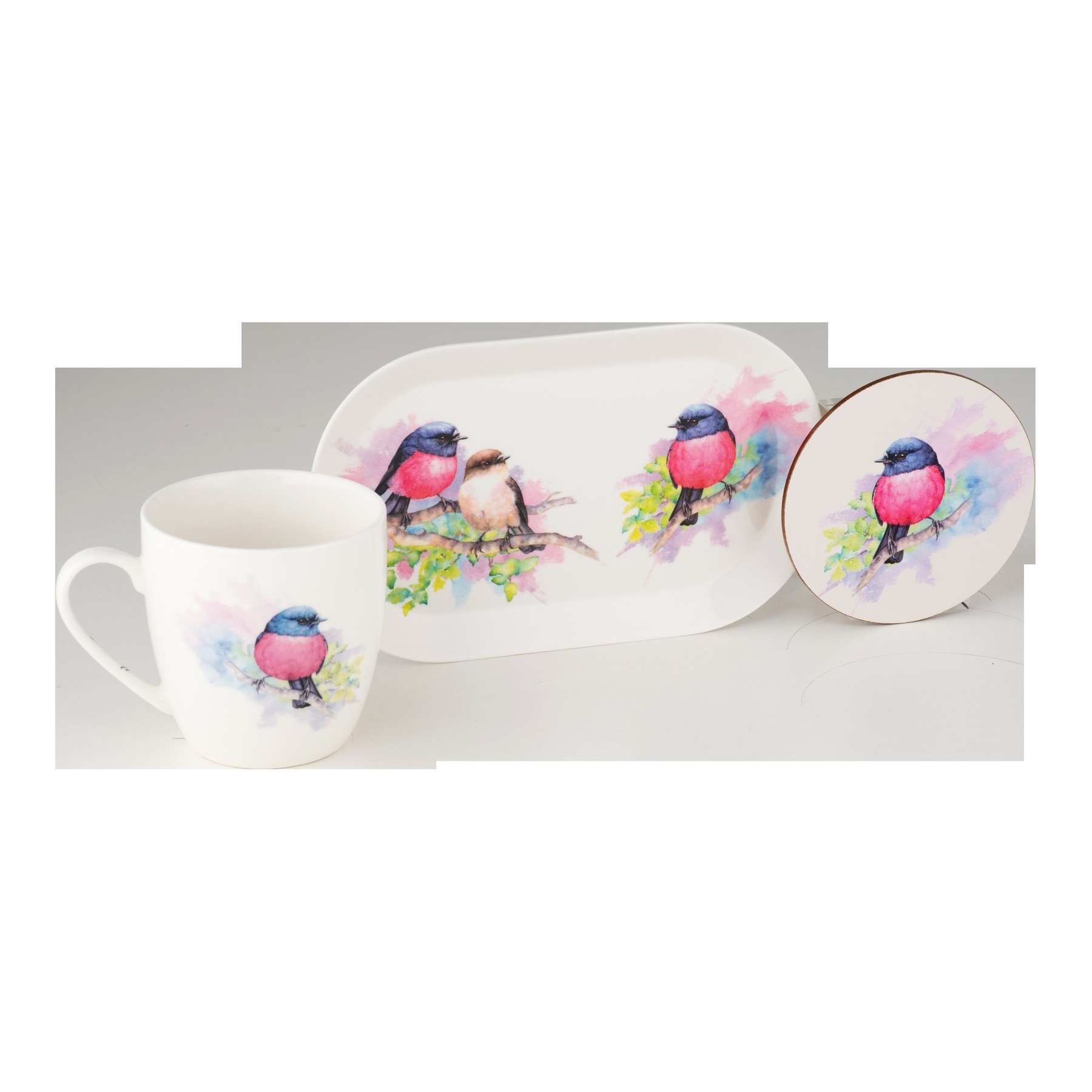 Maxwell & Williams Katherine Castle Bird Life Gift Set Pink Robin Gift Boxed-3