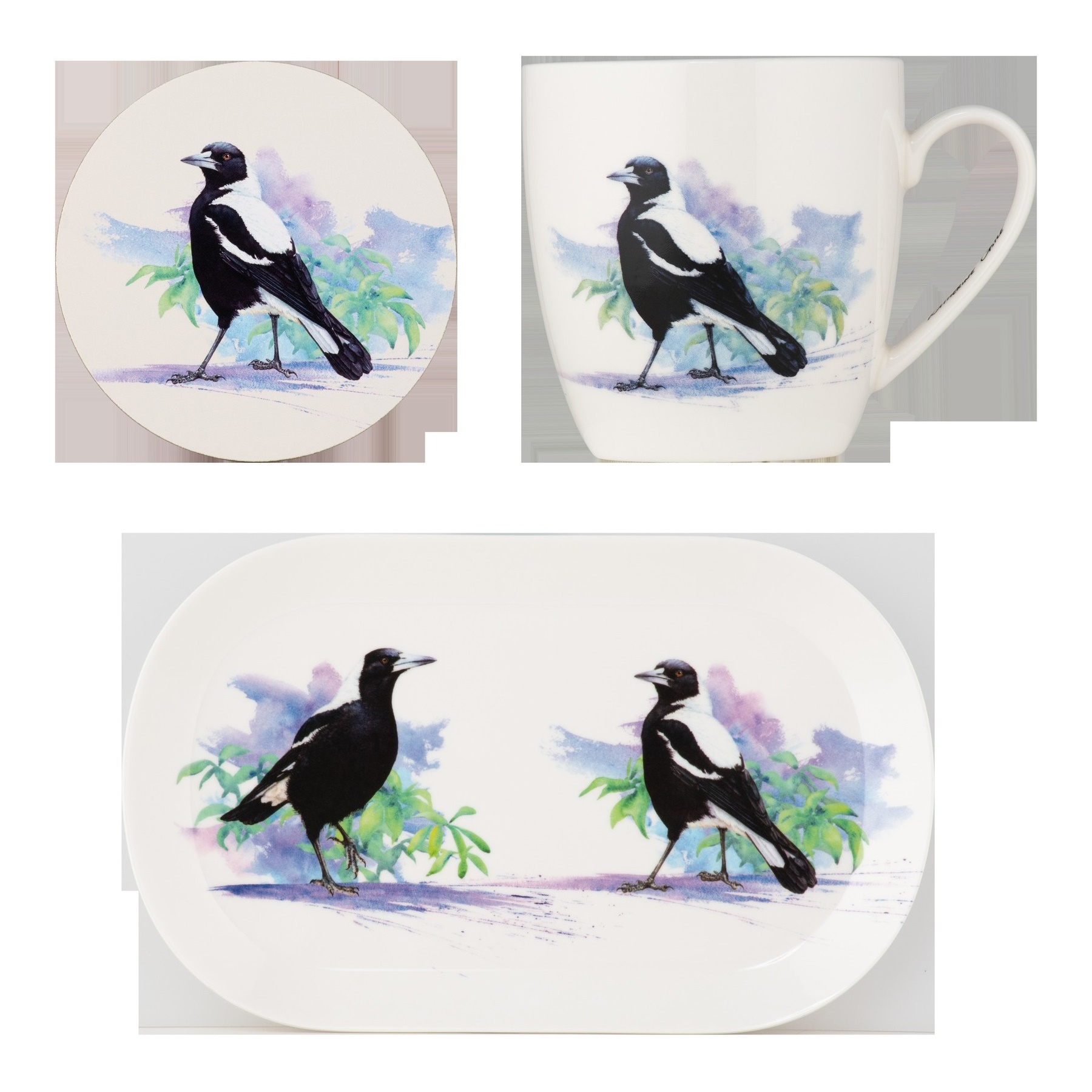 Maxwell & Williams Katherine Castle Bird Life Gift Set Magpie Gift Boxed