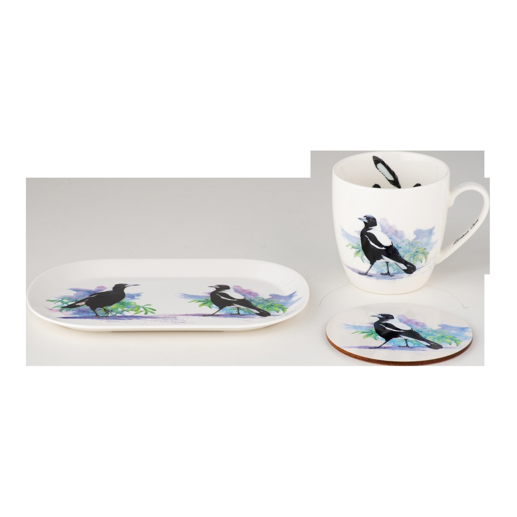 Maxwell & Williams Katherine Castle Bird Life Gift Set Magpie Gift Boxed-3
