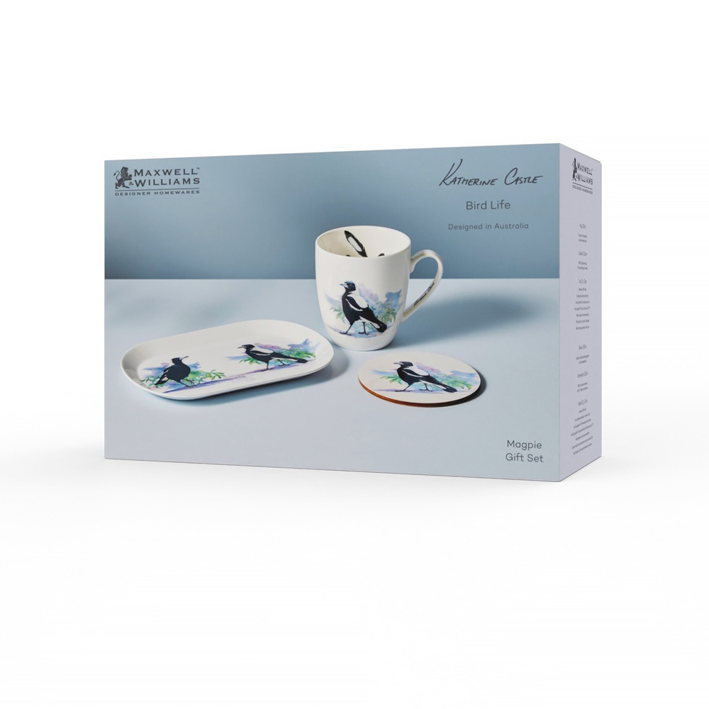 Maxwell & Williams Katherine Castle Bird Life Gift Set Magpie Gift Boxed-4