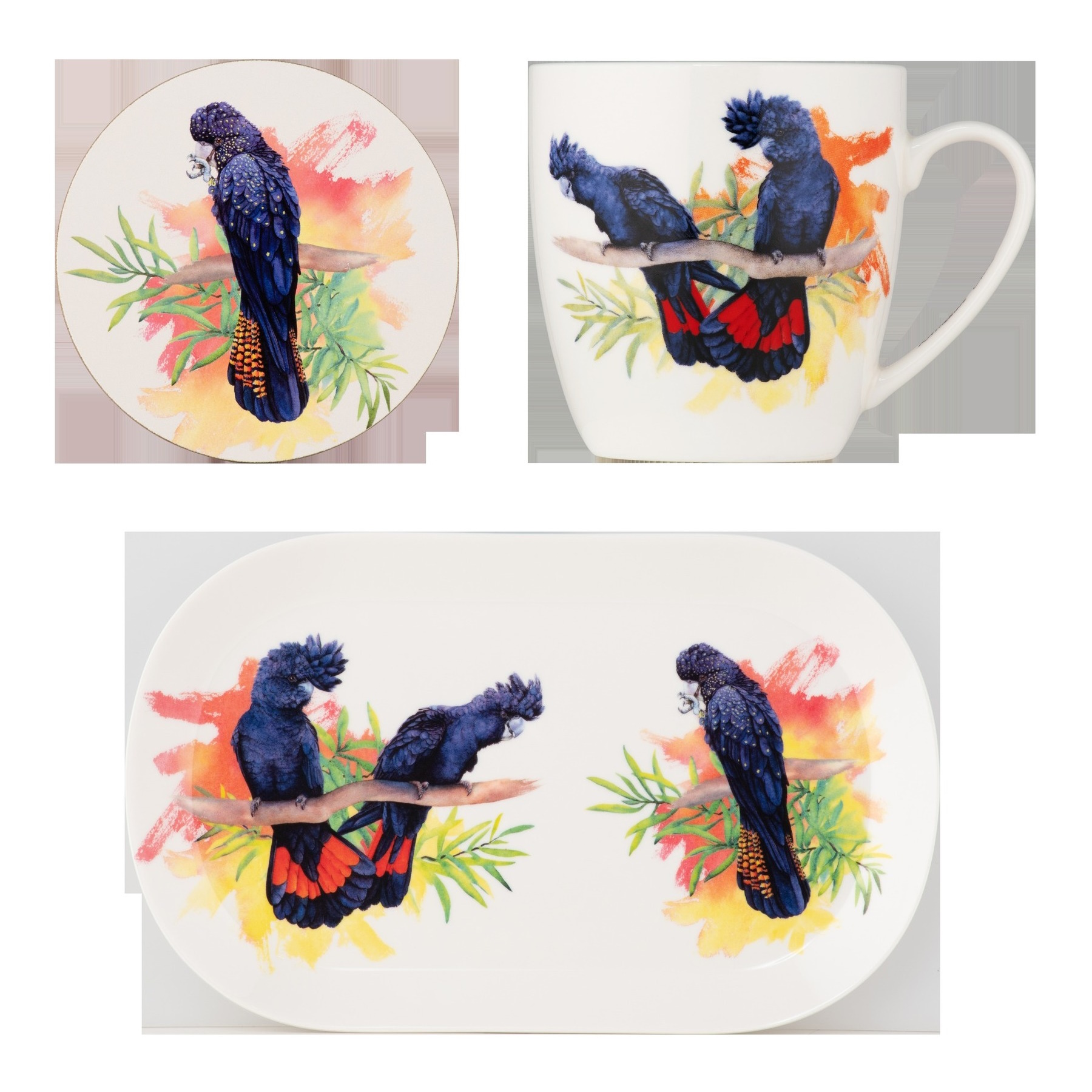 Maxwell & Williams Katherine Castle Bird Life Gift Set Cockatoo Gift Boxed-2