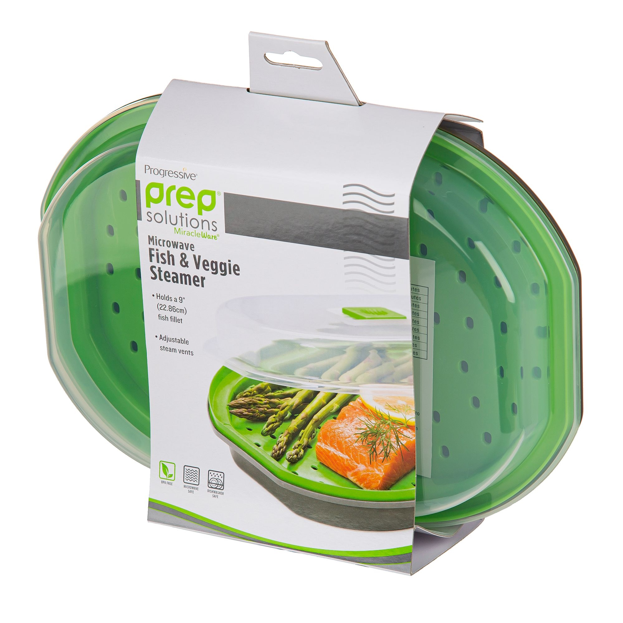 Progressive Prep Solutions Microwave Fish and Veggie Steamer-4