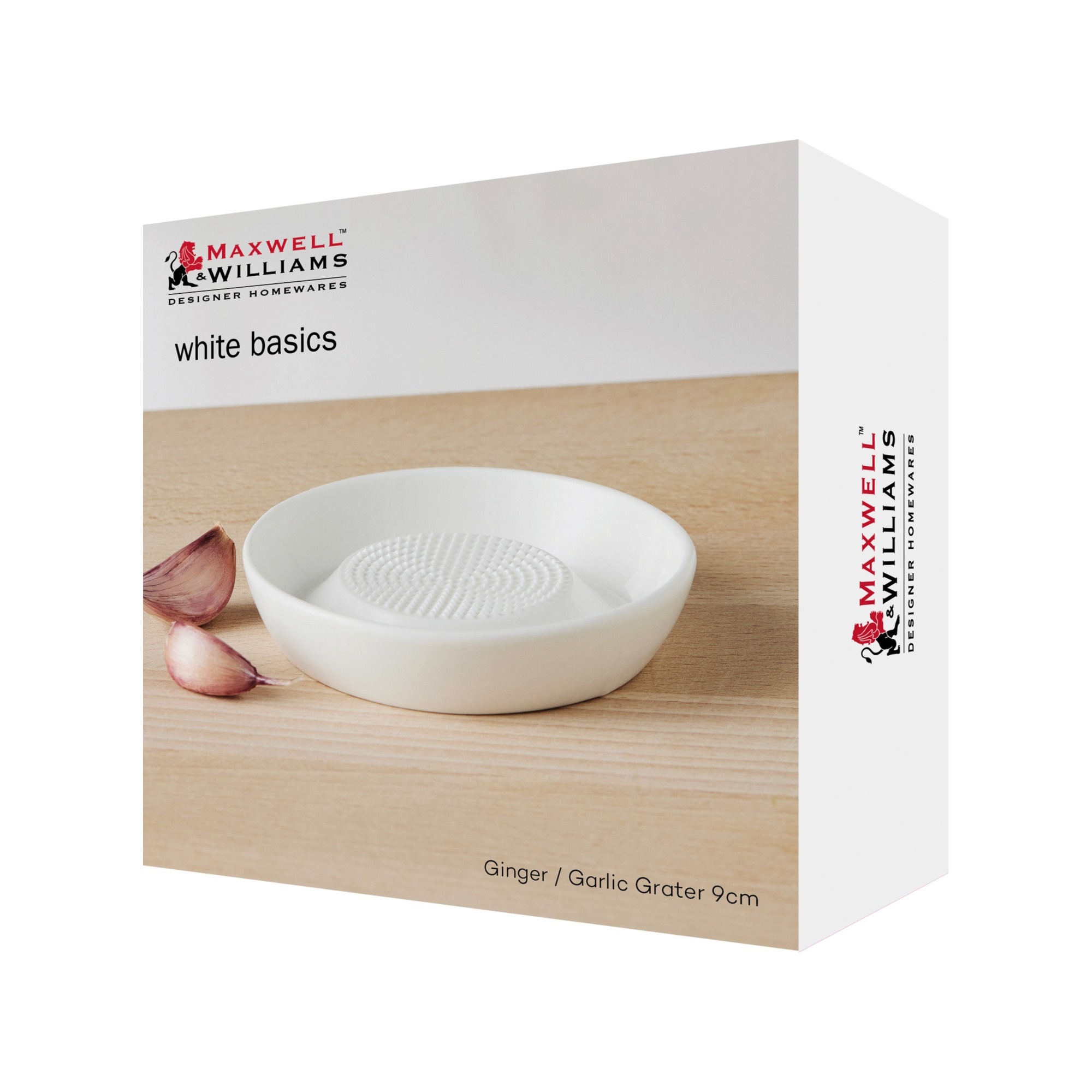 Maxwell & Williams White Basics Ginger/Garlic Grater 9cm Gift Boxed-4