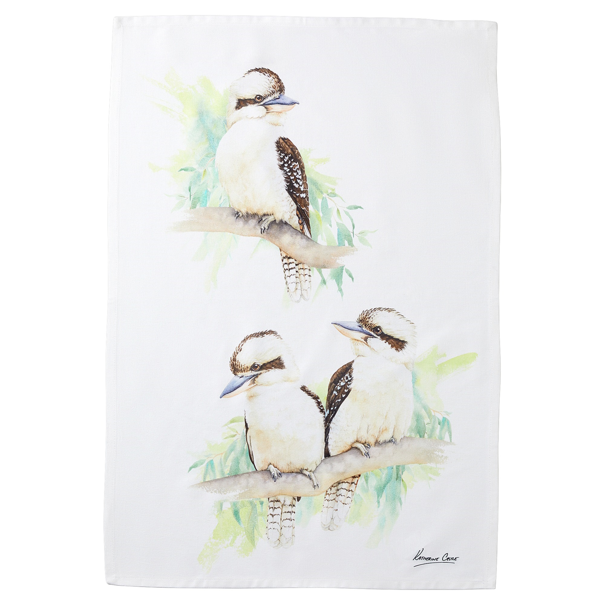 Maxwell & Williams Katherine Castle Bird Life Tea Towel 50x70cm Kookaburra-4