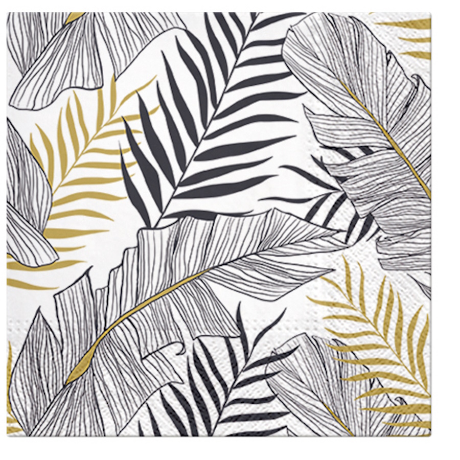 Paw Lunch Napkins 33cm Exotic Leaves