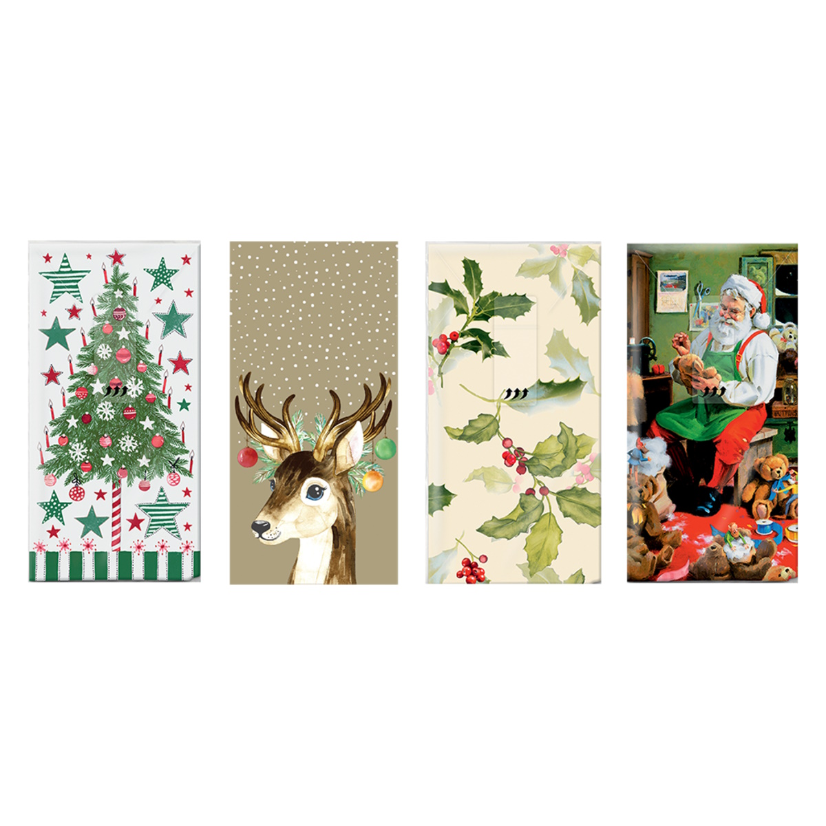 Paper+design Xmas Hanky-Green Mistletoe