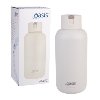 Oasis "Moda" Ceramic Lined S/S Triple Wall Ins. Drink bottle 1.5l (Alabaster)