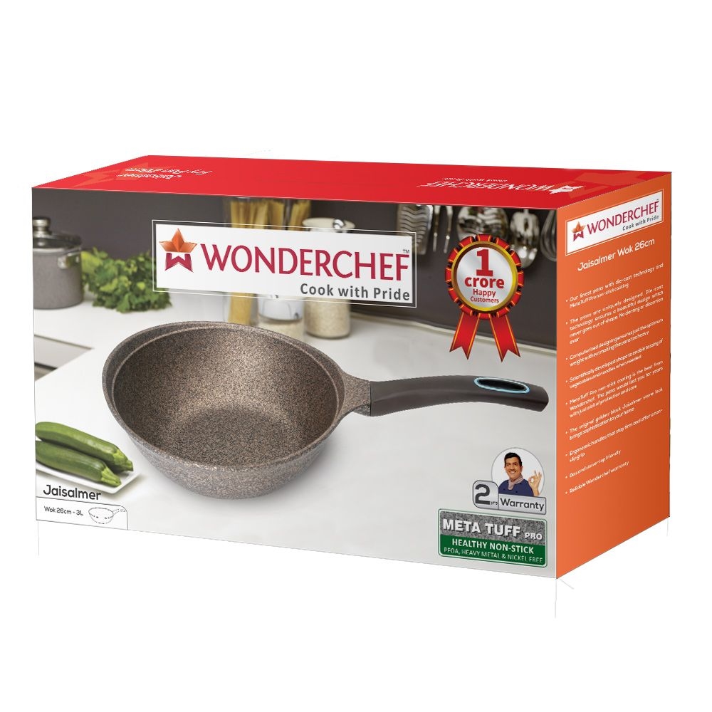 Wonderchef Jaisalmer Wok 26cm-2