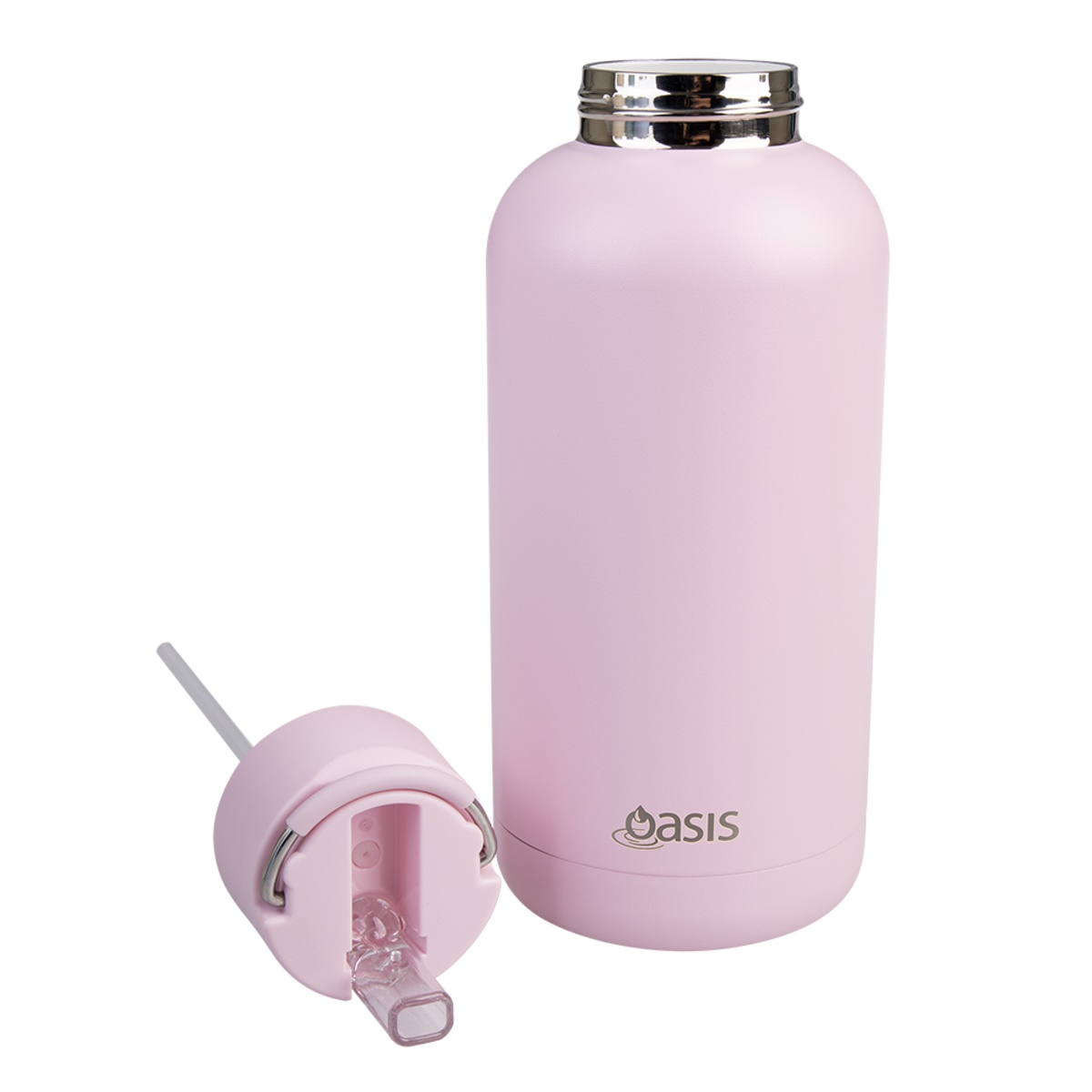 Oasis "Moda" Ceramic Lined S/S Triple Wall Ins. Drink bottle 1.5l (Pink Lemonade)-3