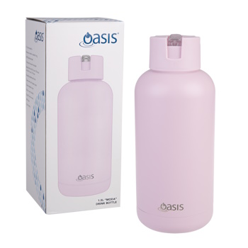 Oasis "Moda" Ceramic Lined S/S Triple Wall Ins. Drink bottle 1.5l (Pink Lemonade)