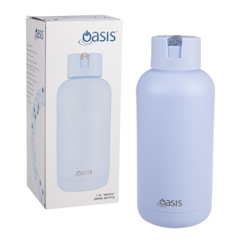 Oasis "Moda" Ceramic Lined S/S Triple Wall Ins. Drink bottle 1.5l (Peri Winkle)