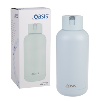 Oasis "Moda" Ceramic Lined S/S Triple Wall Ins. Drink bottle 1.5l (Sea Mist)