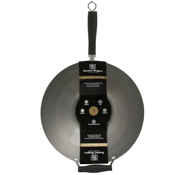 Stanley Rogers Black Wildflour 35cm Carbon Steel Wok