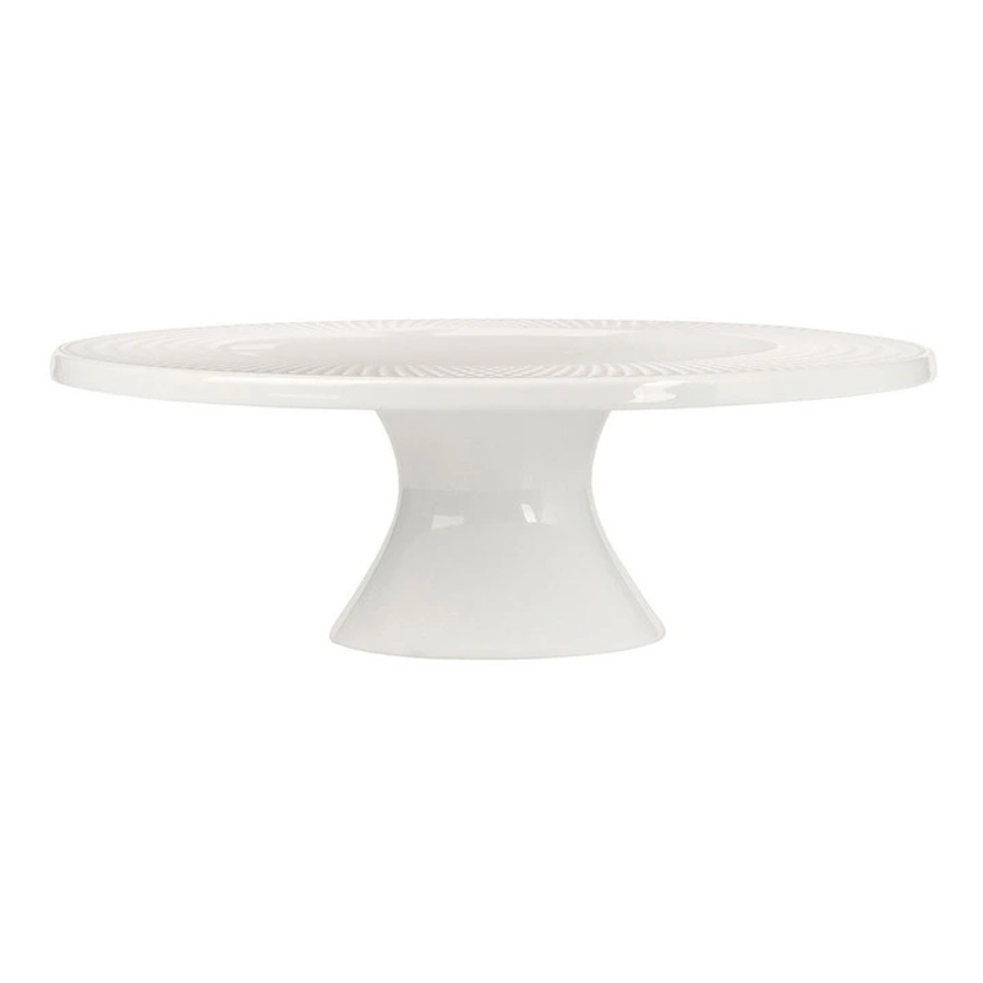 Maxwell & Williams White Basics Diamonds Footed Cake Stand 25cm Gift Boxed-1