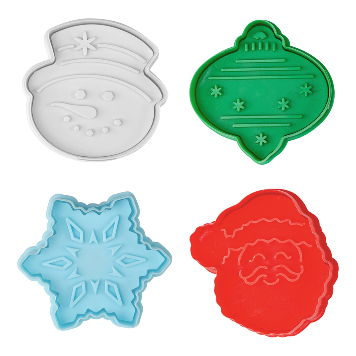 R&m Christmas 3d Cookie Stamper Set 4