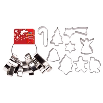 D.line Xmas Cookie Cutters Set 9 On Ring