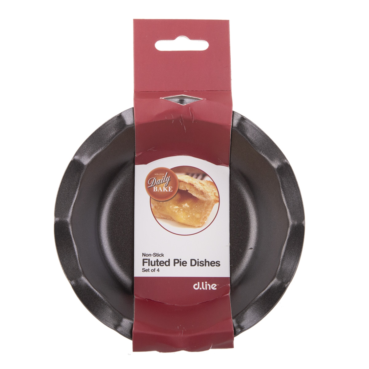 Daily Bake Non-stick Fluted Pie Dish 12.5cm Dia. Set 4-3
