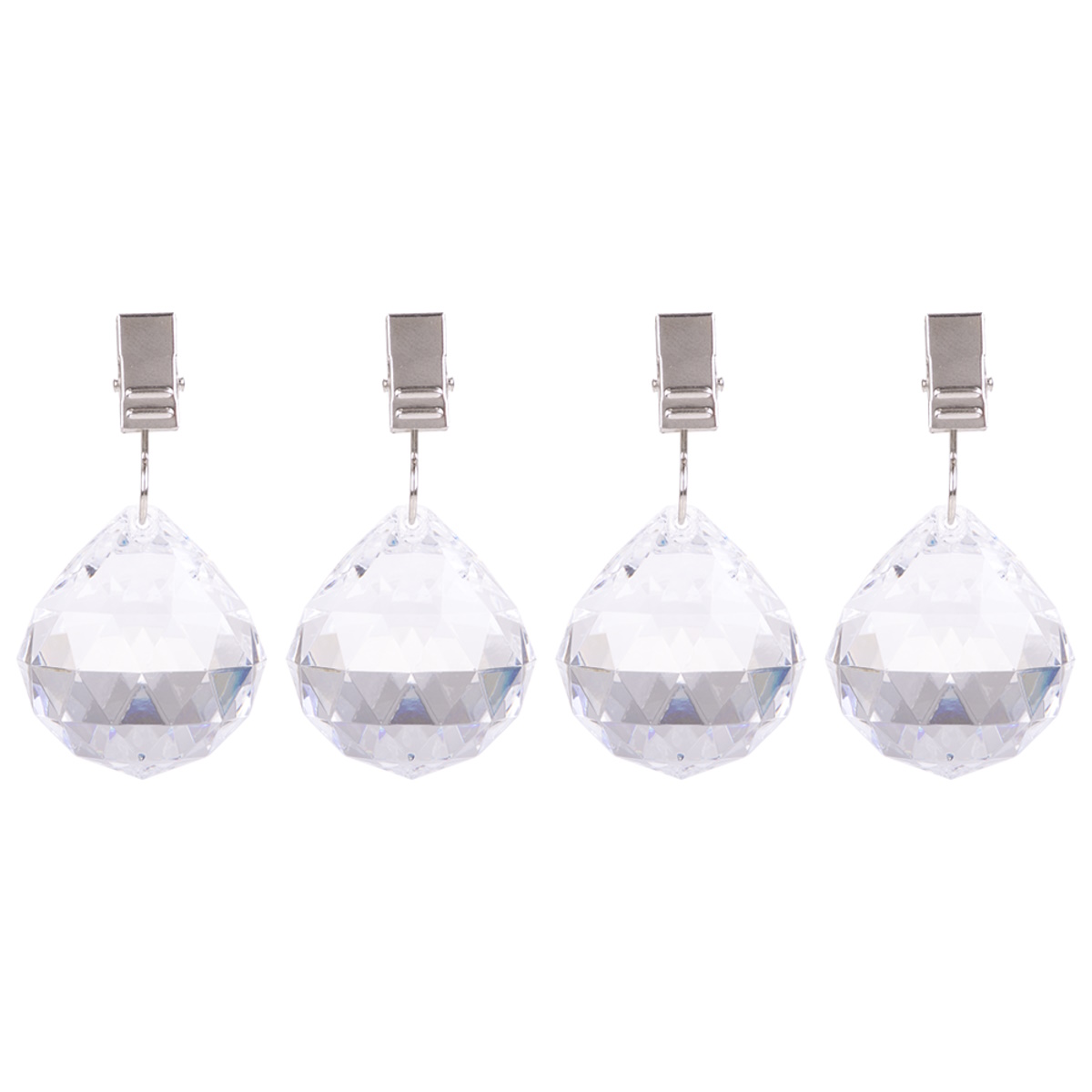 Pizzazz Acrylic Crystal Tablecloth Weights Set 4