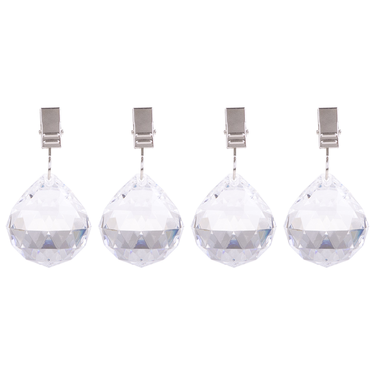 Pizzazz Acrylic Crystal Tablecloth Weights Set 4-2