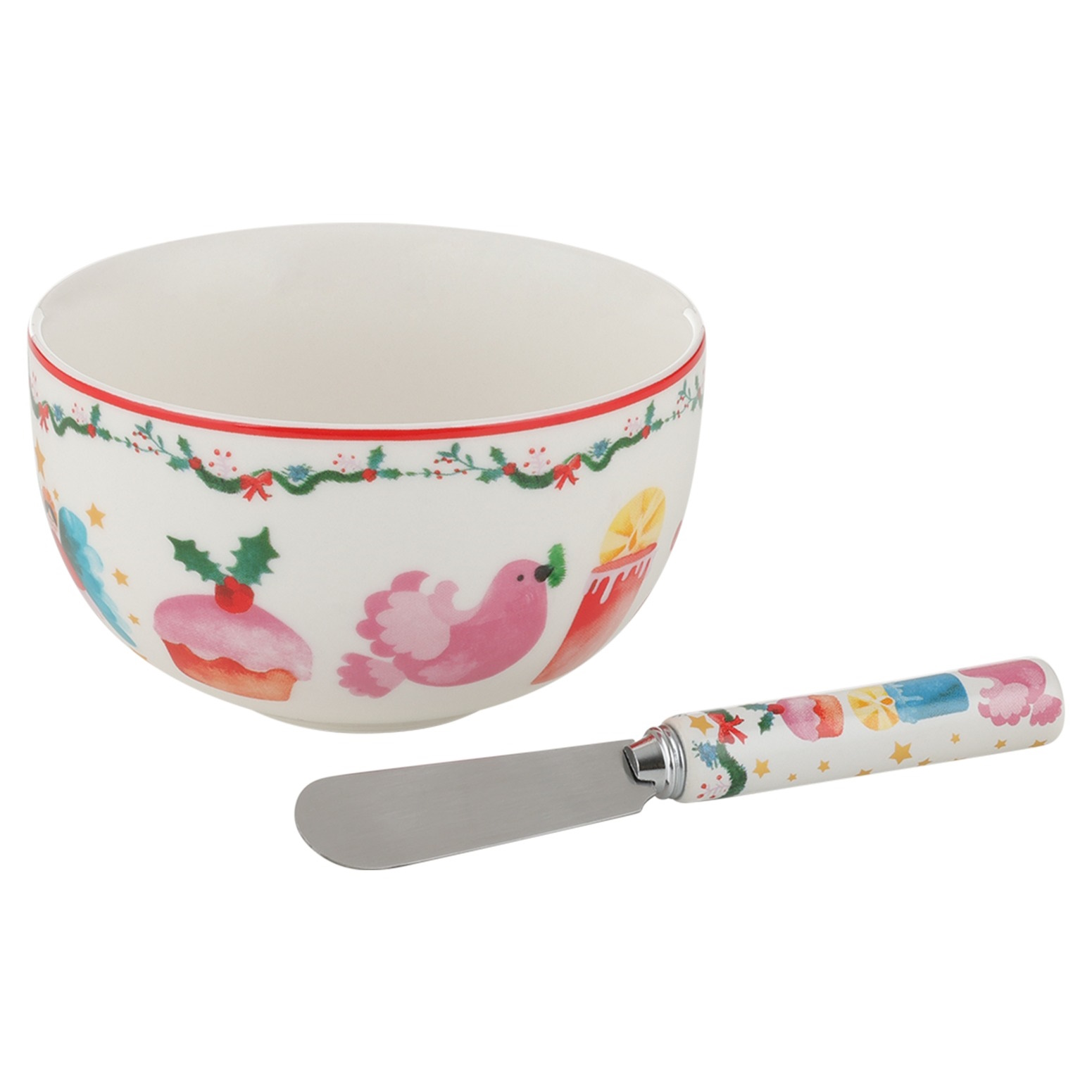 Maxwell & Williams Christmasville Dip & Spreader Set Gift Boxed-1
