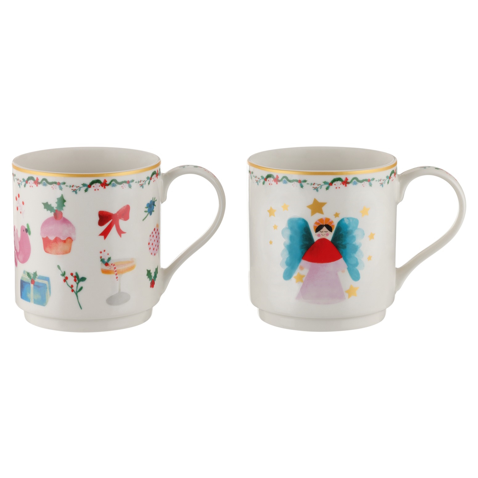 Maxwell & Williams Christmasville Mug Set of 2 350ML Angel / Gifts Gift Boxed-3