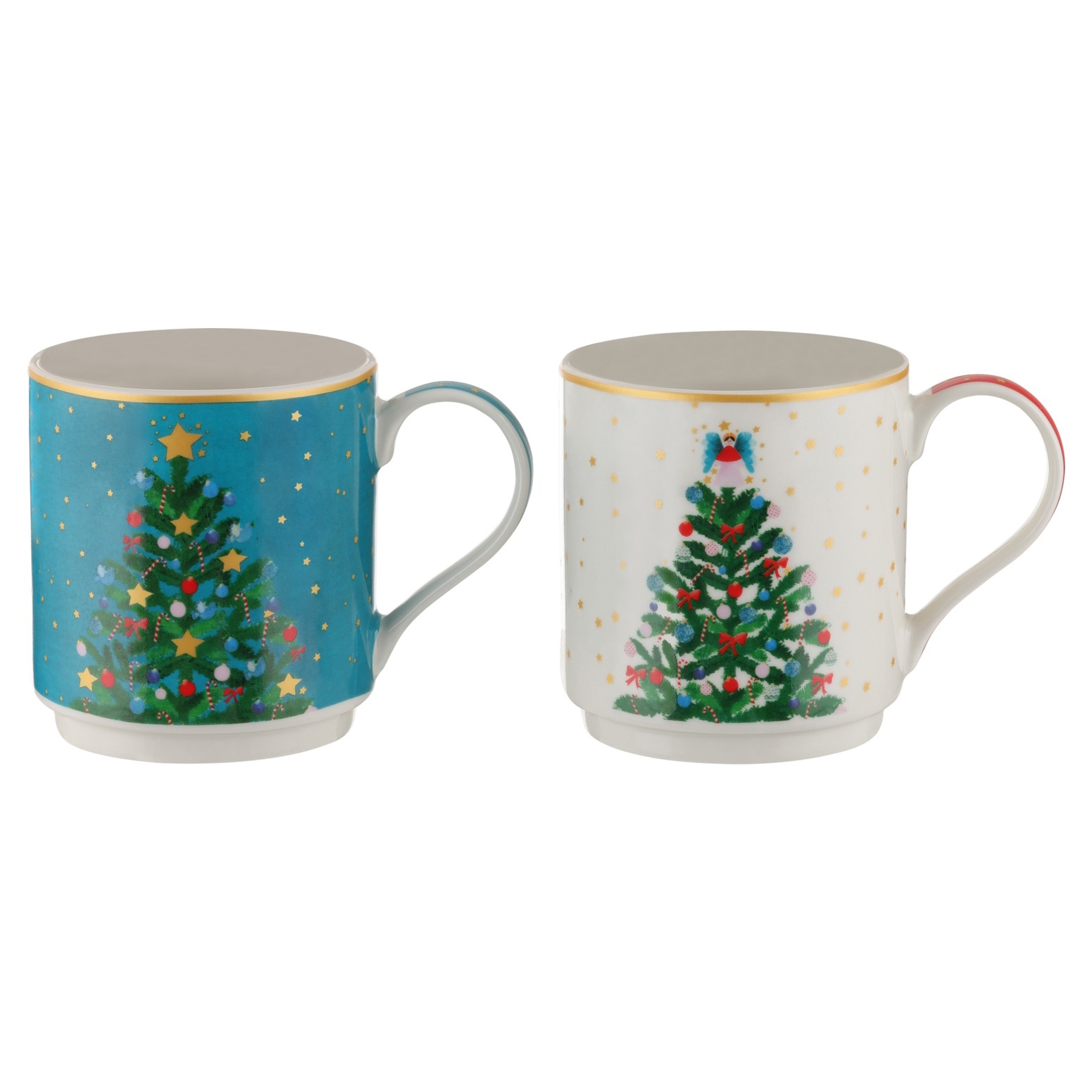 Maxwell & Williams Christmasville Mug Set of 2 350ML Terrace Front / Tree Gift Boxed-2