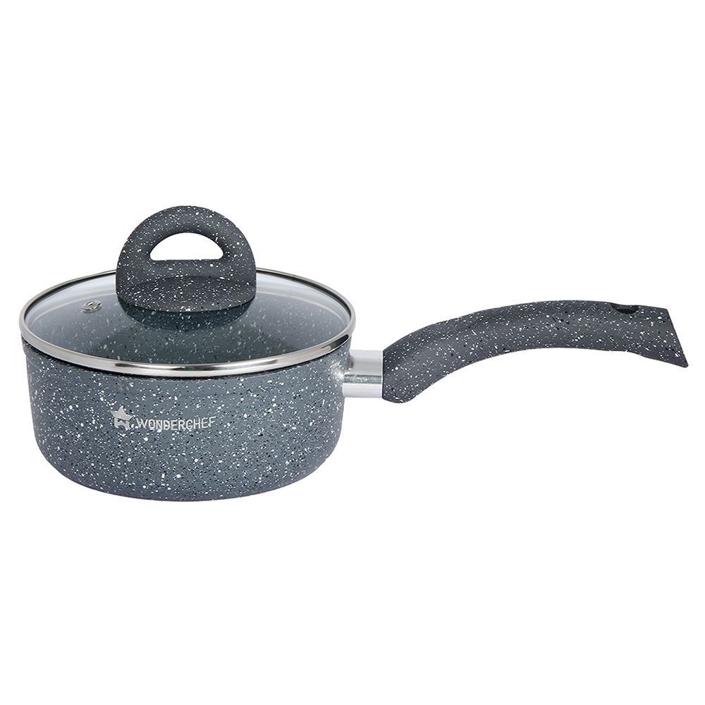 Wonderchef Granite Sauce Pan With Lid 18cm