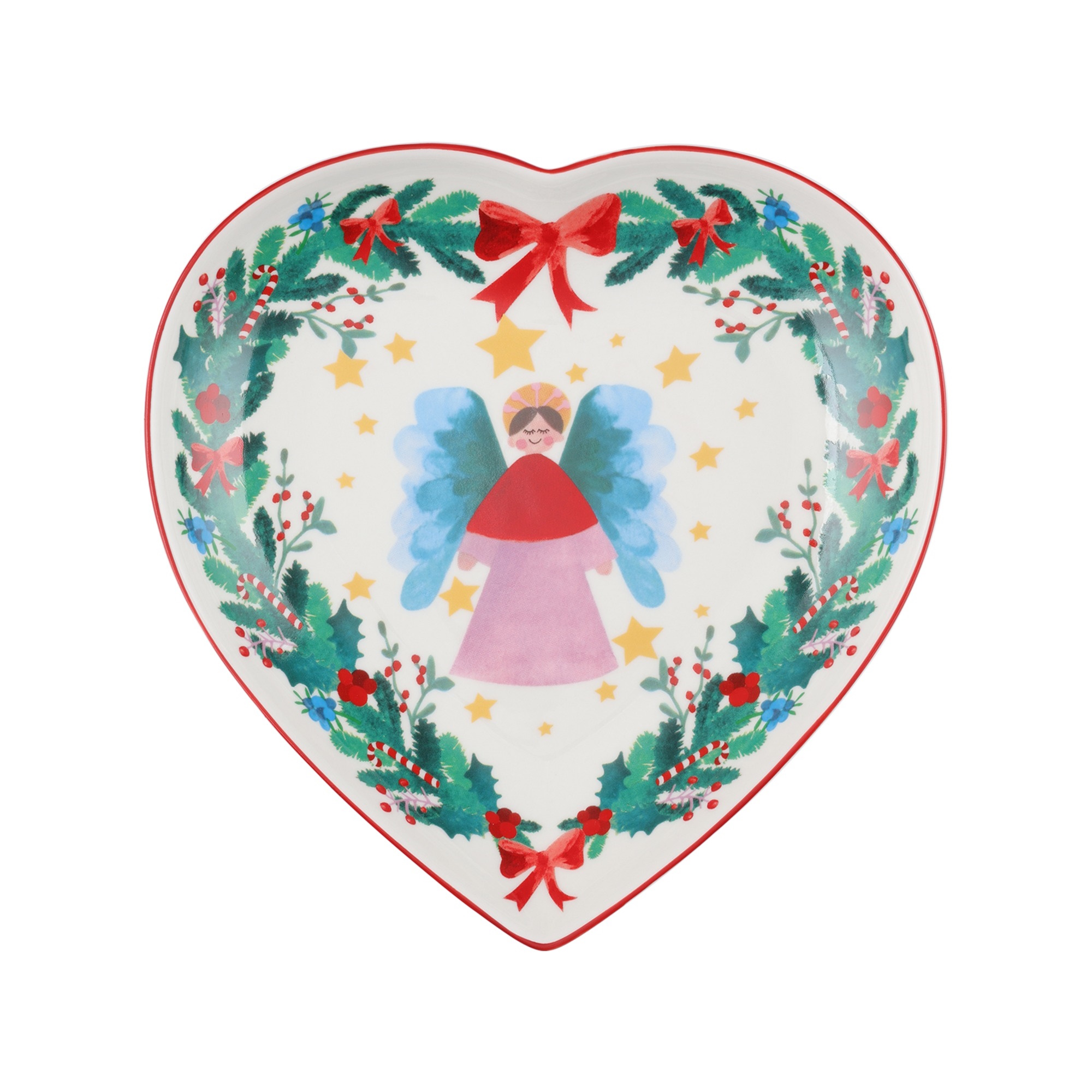 Maxwell & Williams Christmasville Heart Dish 20cm Angel Gift Boxed-4