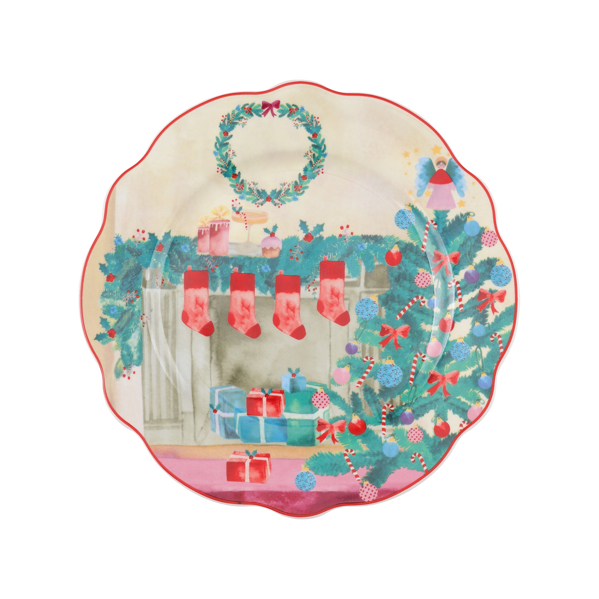 Maxwell & Williams Christmasville Plate 20cm Fireplace Gift Boxed-4