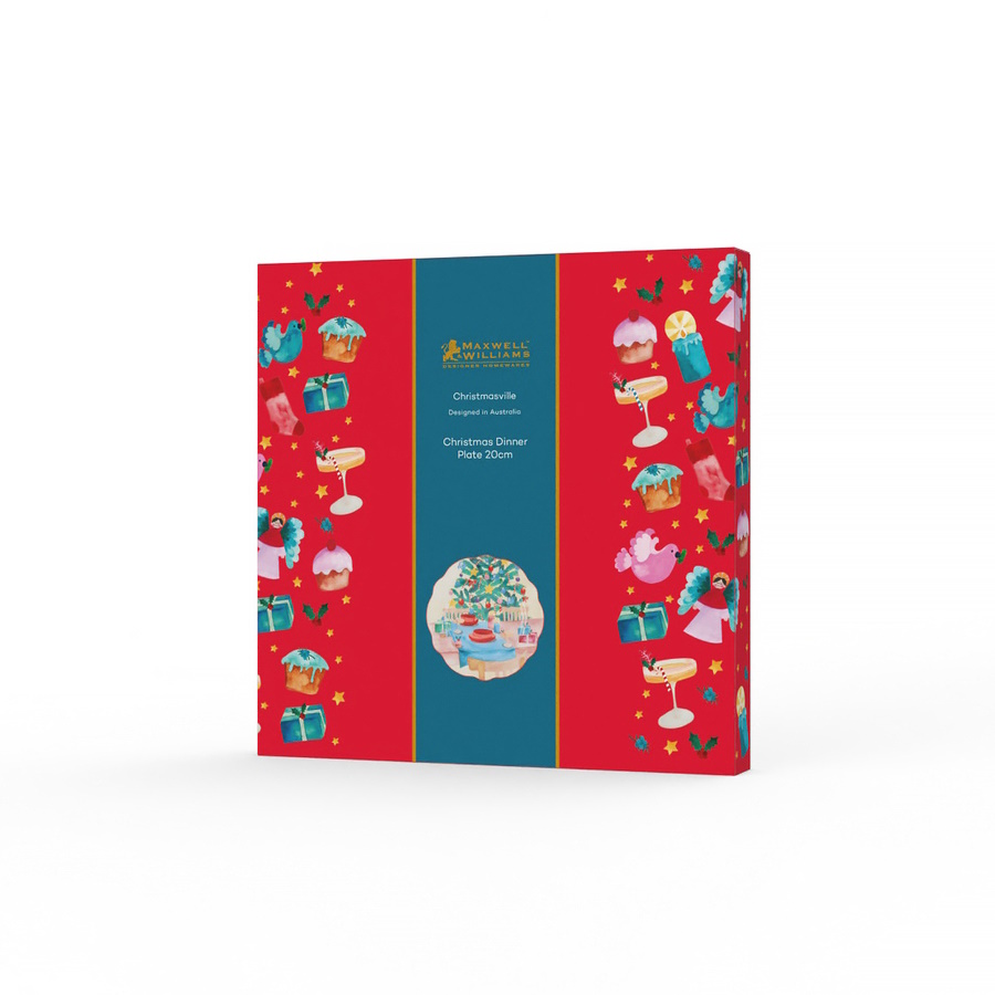 Maxwell & Williams Christmasville Plate 20cm Christmas Dinner Gift Boxed-3