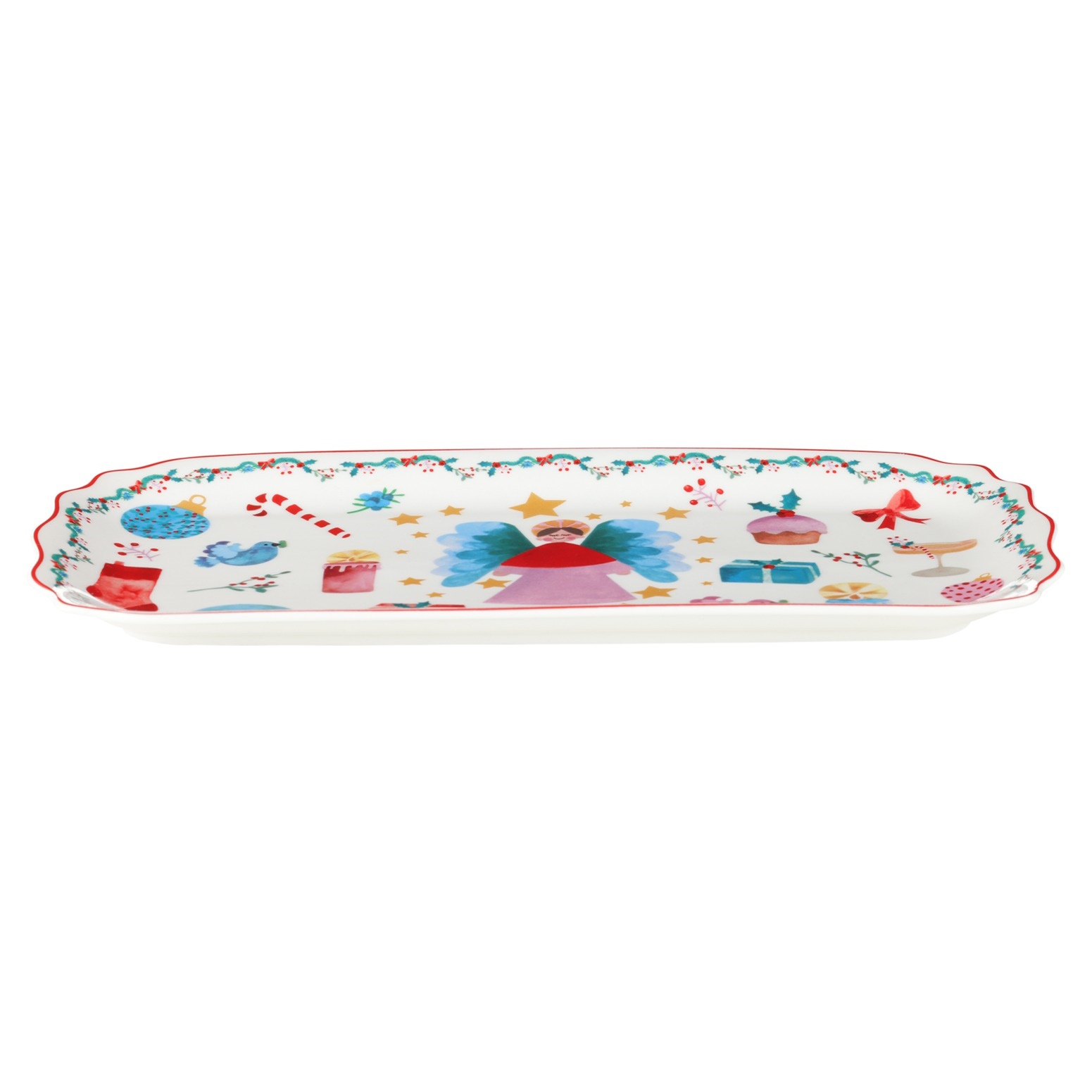 Maxwell & Williams Christmasville Oblong Platter 30.5x15cm Angel Gift Boxed-2