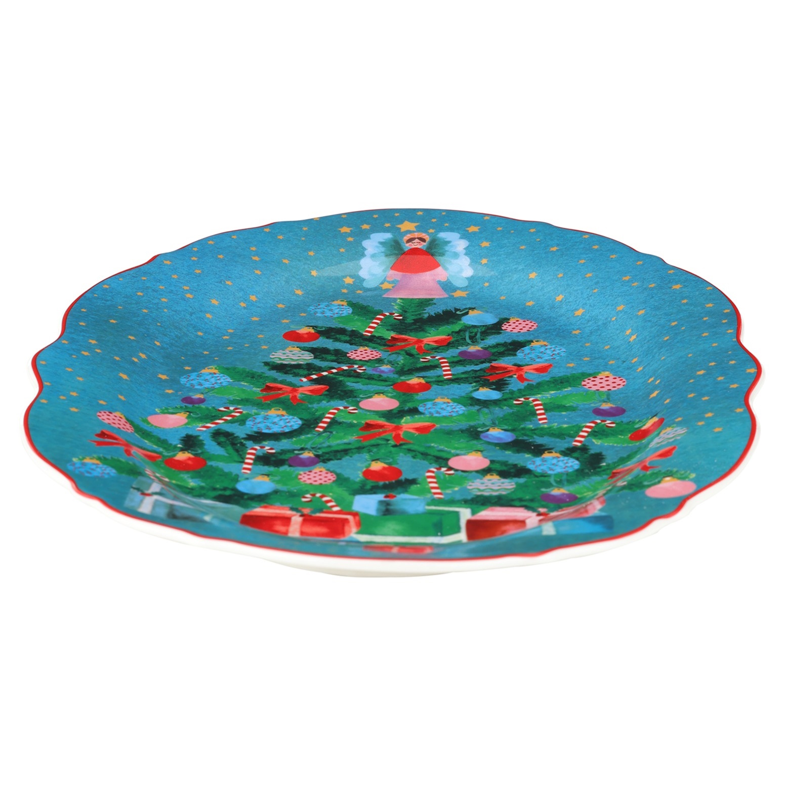 Maxwell & Williams Christmasville Oval Platter 35x24cm Tree Gift Boxed-2