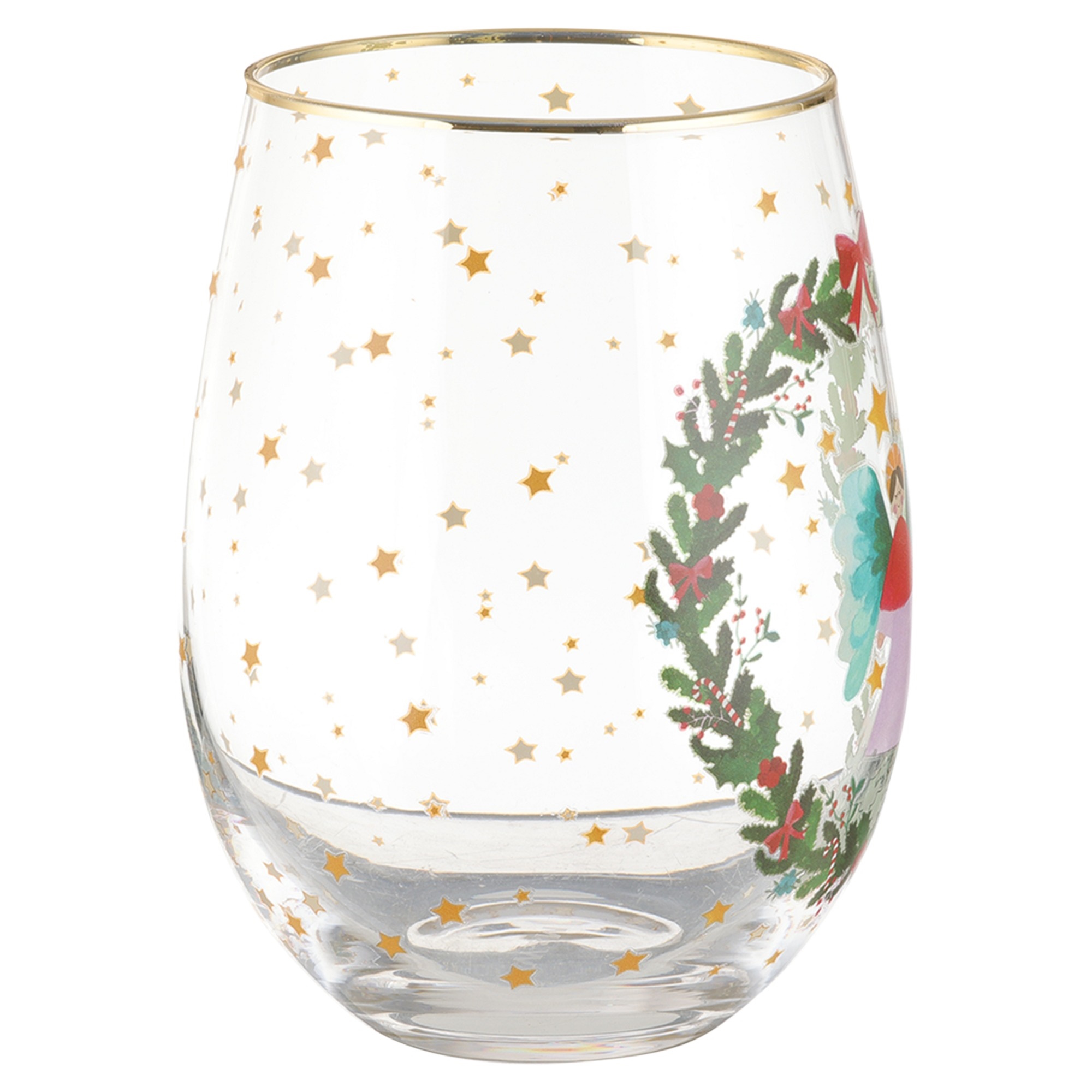 Maxwell & Williams Christmasville Stemless Glass 560ML Angel Gift Boxed-3